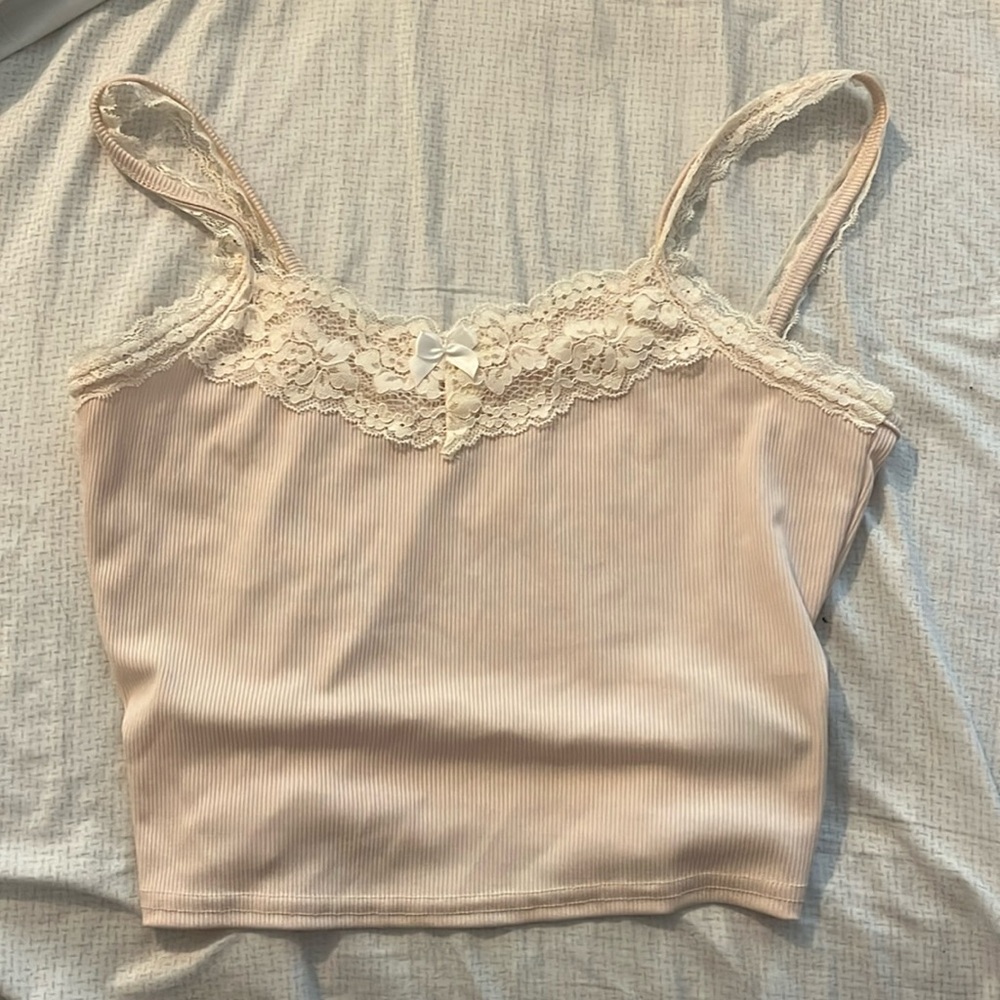 shein mini frilly coquette cropped tank
